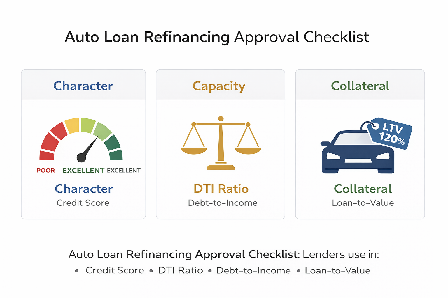 Auto Loan Refinance Requirements: LTV, DTI, Credit